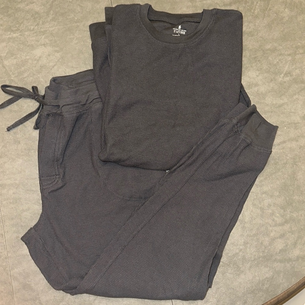 Stafford Men's Sleepwear Loungewear Pajamas Waffle Set